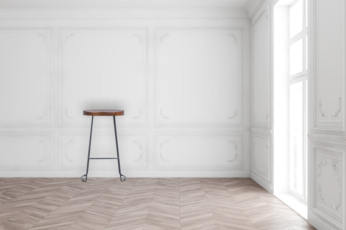 Industrial Bar Stool with Chunky Wood Seat
